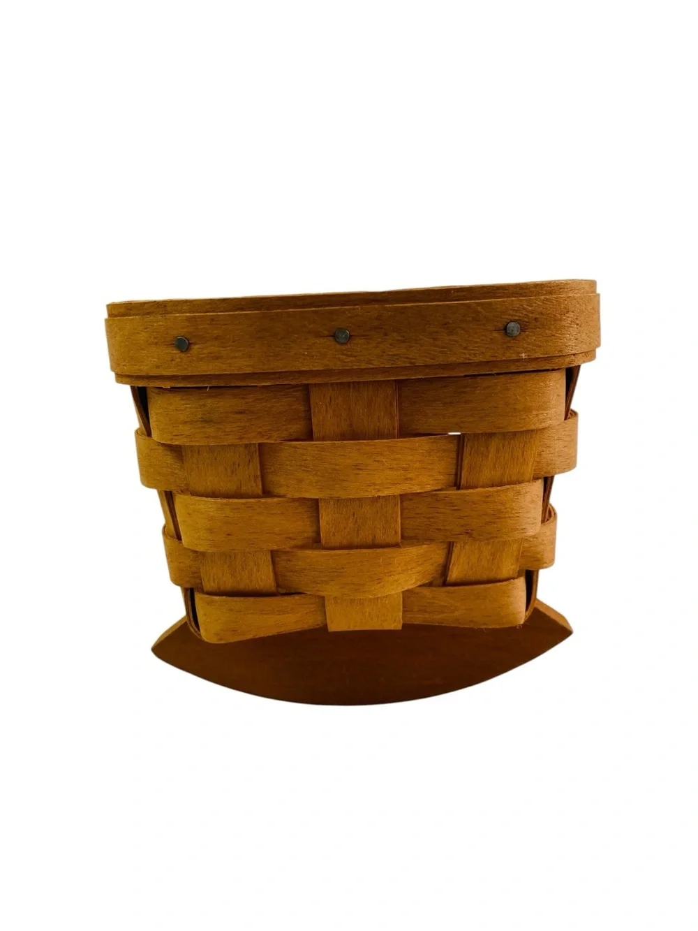 Longaberger Handwoven Signed Rocker/Cradle Basket 7” x 4.5” x 5”